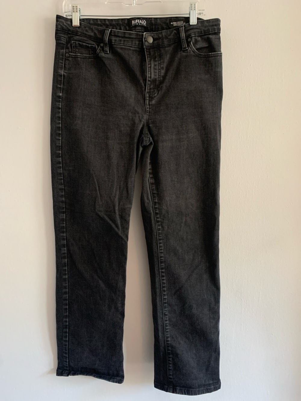 BUFFALO Black High Rise Straight Leg Black Jeans